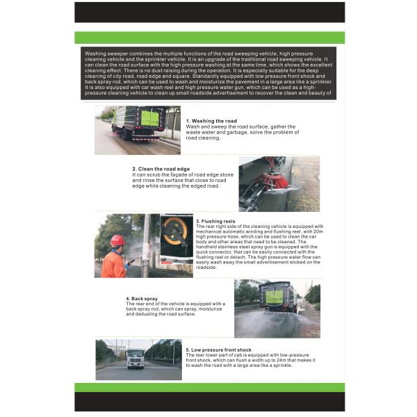 HYUNDAI 8000L 4x2 Road Sweeper Truck brush suction road sweeper truck for Philippines