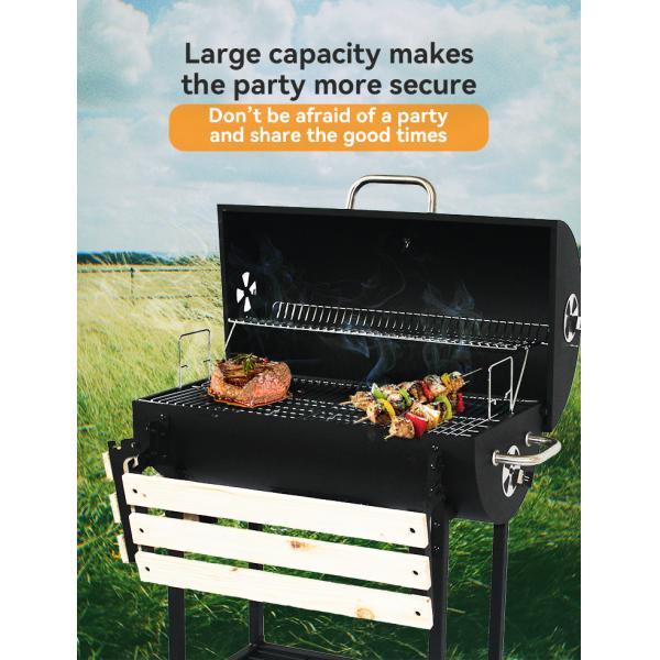 Professional Restaurant Charcoal Grill Gas BBQ with Powder Coated Vertical Style Oven