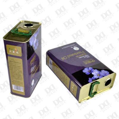 DADI 3L Matte Finish Tin Can Sunflower Oil Food Oil Can Import Spout Lid Carry Handle Food Industrial Features UV Embossing