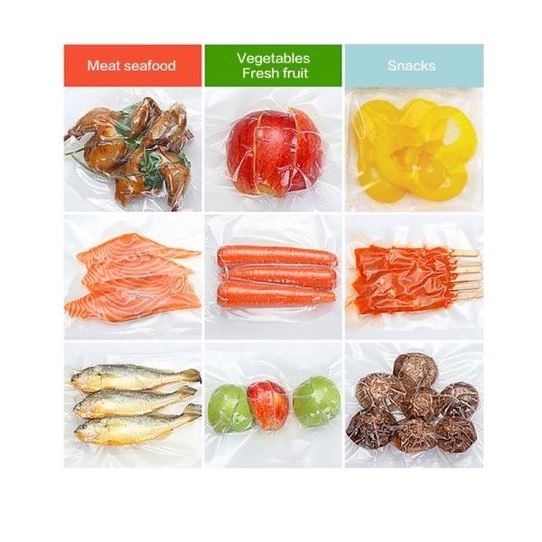 China Factory Direct Wholesale Embossed Frozen Vacuum Sealer Biodegradable Vacuum Food Packaging Bag