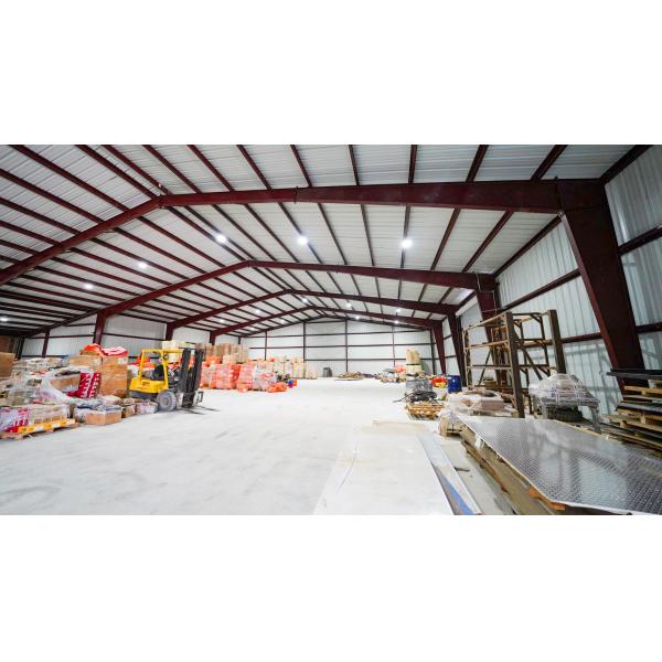 Sliding Door / Roller Door Long Pan Multi Storey Customized Steel Structure Warehouse