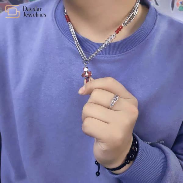 Women Men Hip Hop Titanium Steel Jewelry Bloodthirsty Clavicle Chain Choker