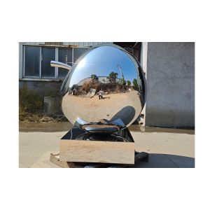 Large Polished Stainless Steel Outdoor Sculpture Fruit Apple