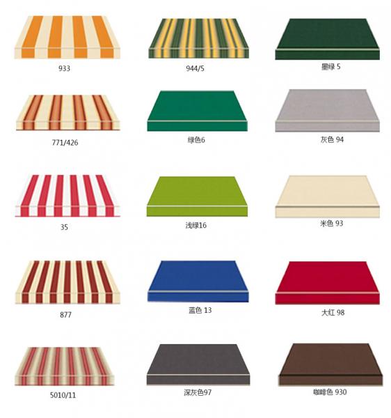 light open retractable awning / Both motor and manual control awning