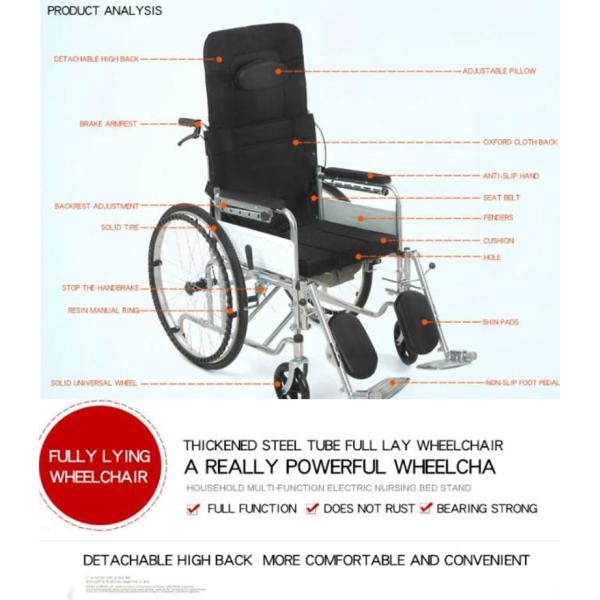 Light Manual Medical Transport Wheelchair Rehabilitation Equipment Load 100kg