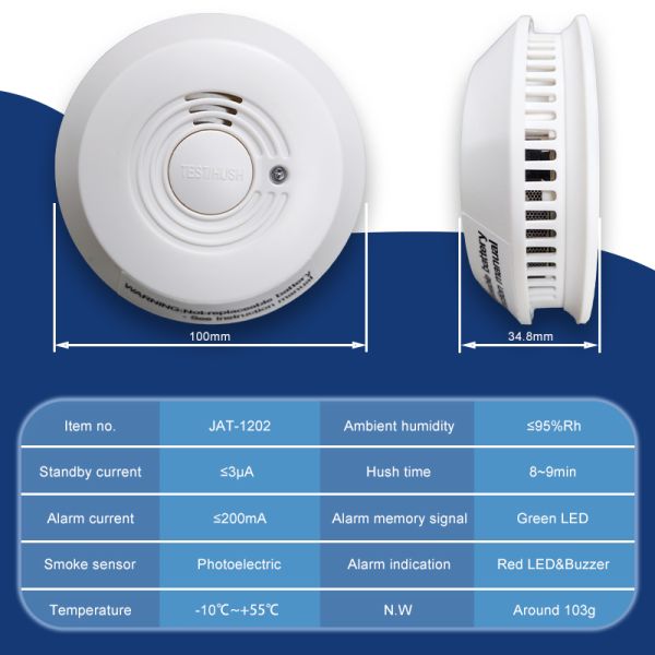 Standalone Smoke/Fire Detector Wireless Smoke Detector Fire Smoke Alarm Alarm Accessories for Home Security