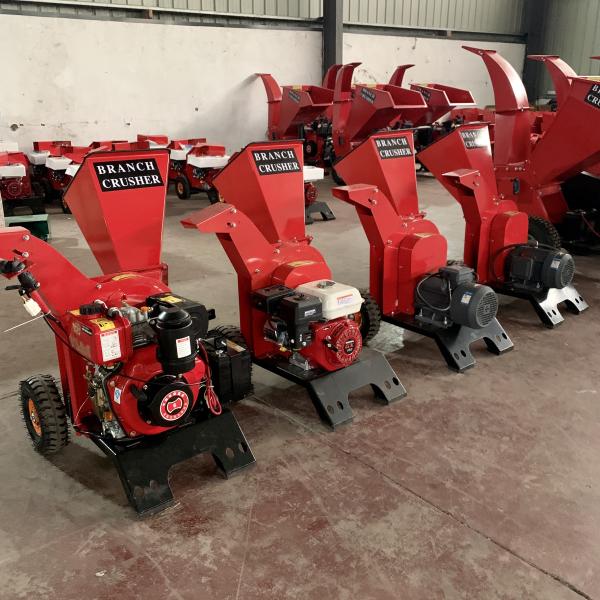 15HP Home Using Wood Chip Shredder Small Branch Cutter Diesel Engine