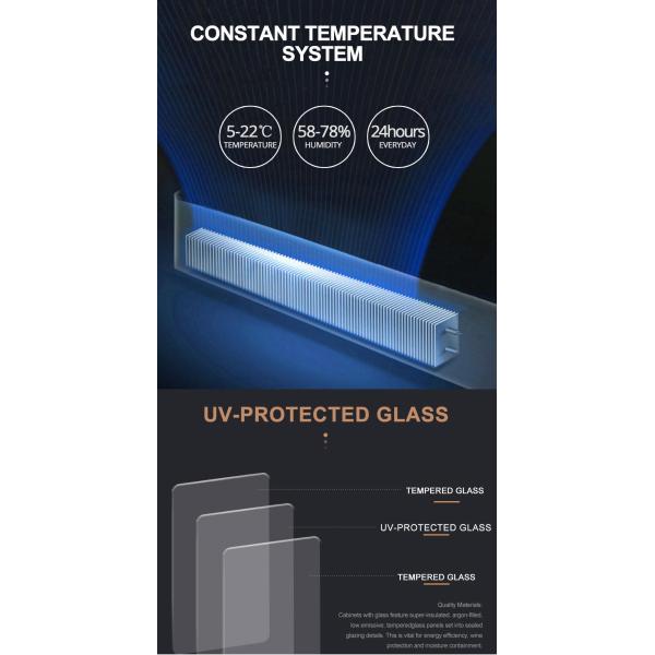 Spain Cedar Wood Electric Cigar Cooler Humidor Cabinets For Smoke Shop With Lock