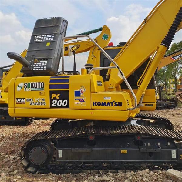 Used Komatsu PC200-7 Crawler Excavator 0.8m3 Bucket Capacity 20000 KG Machine Weight