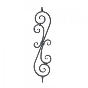 China Outdoor Forged Ornamental Iron Parts Wrought Iron Balcony Balusters ISO9001 on sale