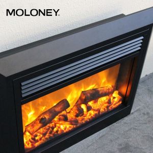 867mm TV Stand Wood Burning Fireplace Insert Classical Monochrome Flame
