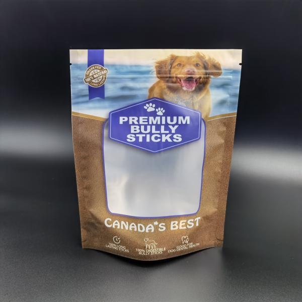 Digital Printing Stand Up Packaging pet food , SGS Zipper dog treat packages