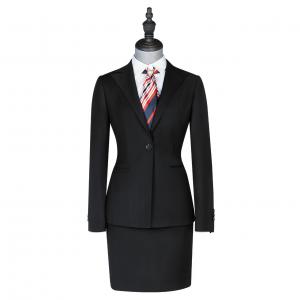 Quality Womens Plus Size Business Suits V-neck Skirt and Blazer Set for Formal Office Wear wholesale