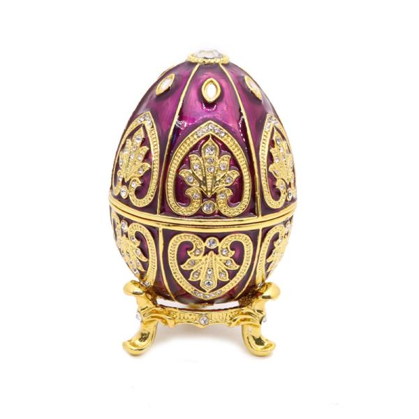 Red Egg Trinket Box Easter Egg Jewelry Box Russian Craft Collectible Easter Gifts Rrussian Faberge Egg jewelry box