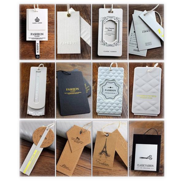 Custom UV Varnishing Label Sticker Printing For Clothing Paper Hang Tag