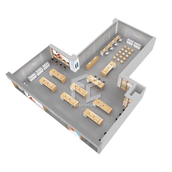 OEM MDF Mobile Phone Display Shelf Cellphone Accessories Shop Design