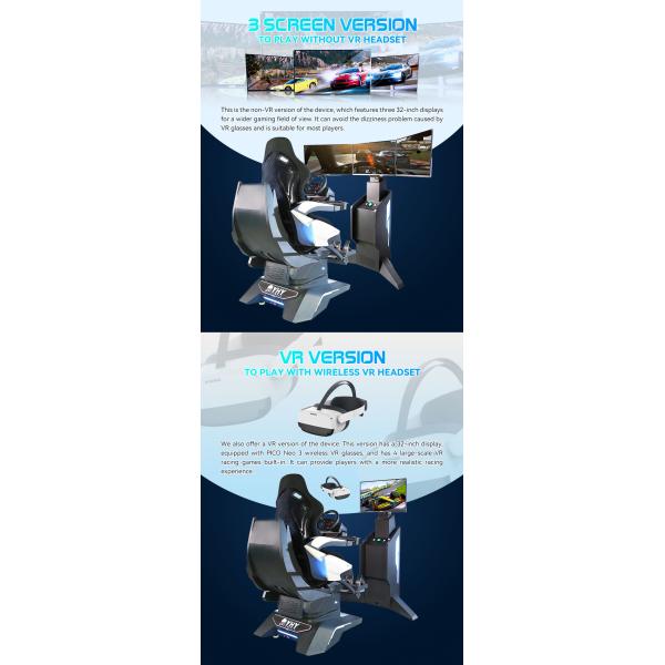 Indoor Sports Racing Motion Seats Simulator Amusement Games Car Racing Simulator