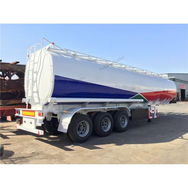 Cabon steel material Fuel Tank Semi Trailer 3 axles 6 cabins Mechanical suspension