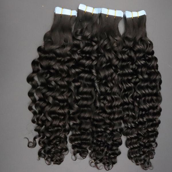 Brizalian tape hair extensions European double drawn Russian human hair Tape hair extensions