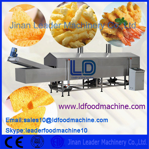 Stainless steel fry potato chips automatic gas fryer machine