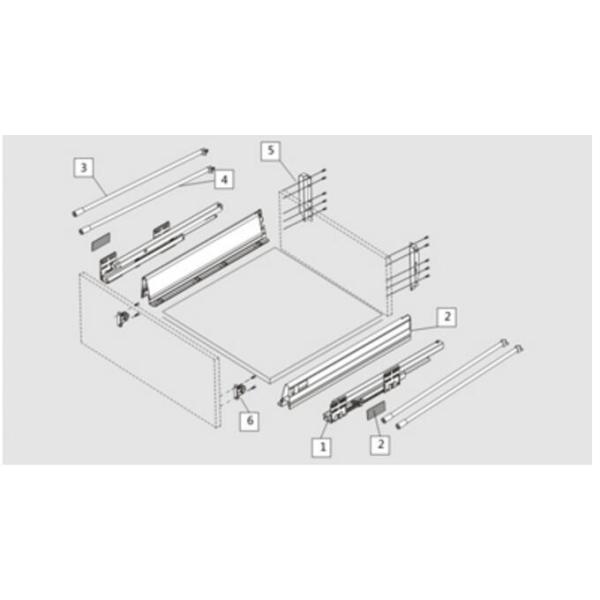 Single / Double Rod Kitchen Tandembox Drawer Systems with Self And Soft Closing
