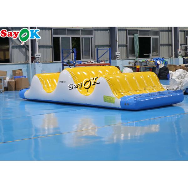 Water Tube Toy Yellow Children Playground Inflatable Wave Track 6x2x1.1mH For Lake