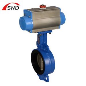 DN50 To DN2000 Pneumatic Butterfly Valve Cast Iron 300LB 600LB 900LB 1500LB