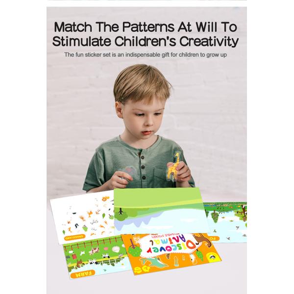 Learn Knowledge Reusable Sticker Book Paper Stimulate Creativity CMYK Printed