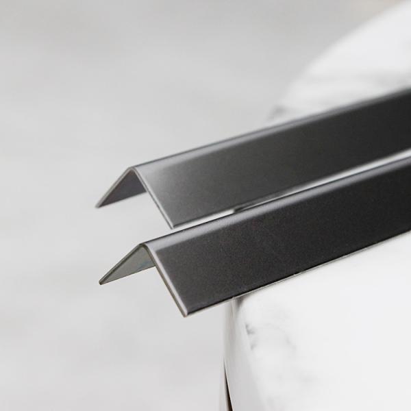 201 304 Brushed Titanium Black Coated L Shape Stainless Steel Transition Strip Flooring