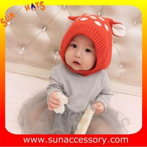 China AK17022 Sun Accessory customized wholesale baby kids knitted beanie caps and hats  ,caps in stock MOQ only 3 pcs on sale