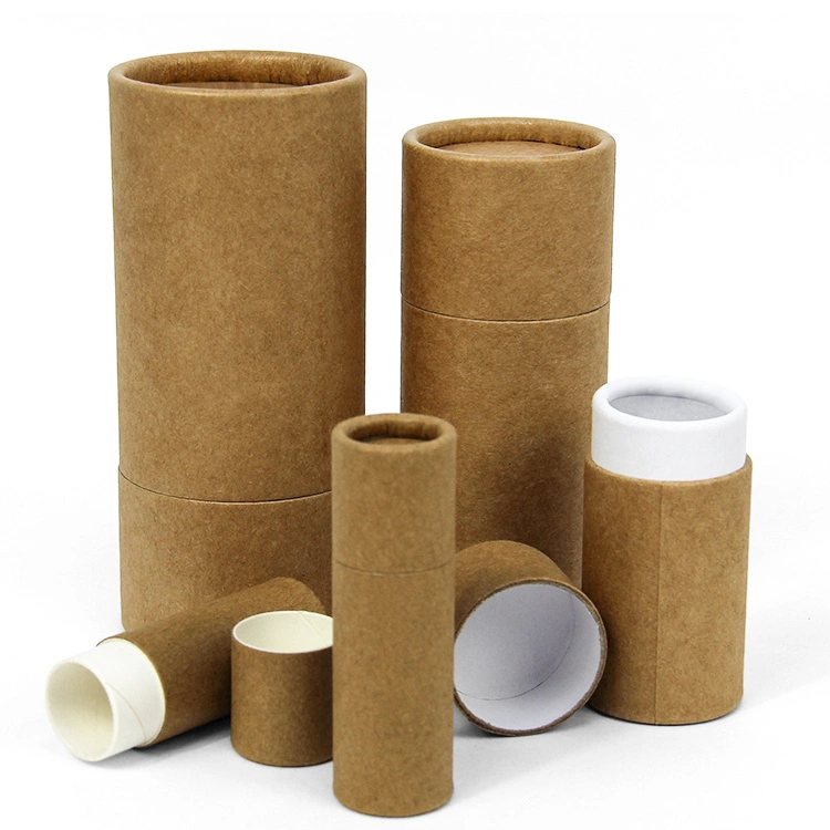 78MM Eco Friendly Cylinder Shaped Corrugated Box C2S Kraft Paper Tube Packaging With Handle