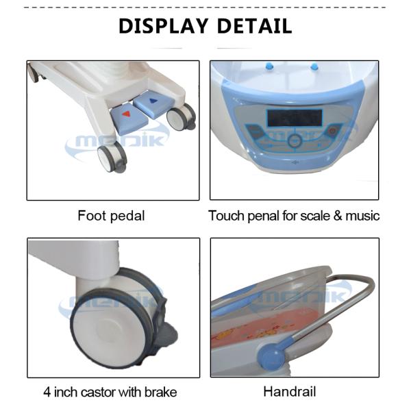 Touch Penal Medical Baby Cribs Height With Weighing Scale System Fit Infant