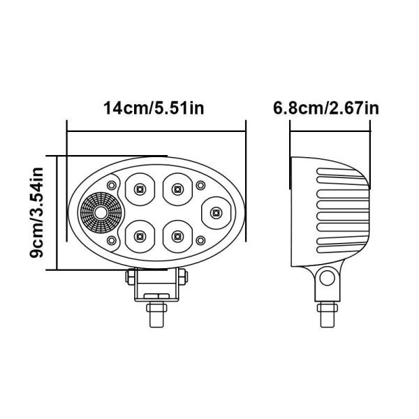 36W Forklift Lamps Turn Signal Light LED Work Light Truck Light