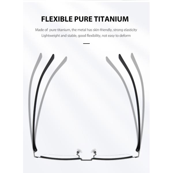 OEM/ODM Combination Glasses Half Frame Blue Light Blocking Eyewear