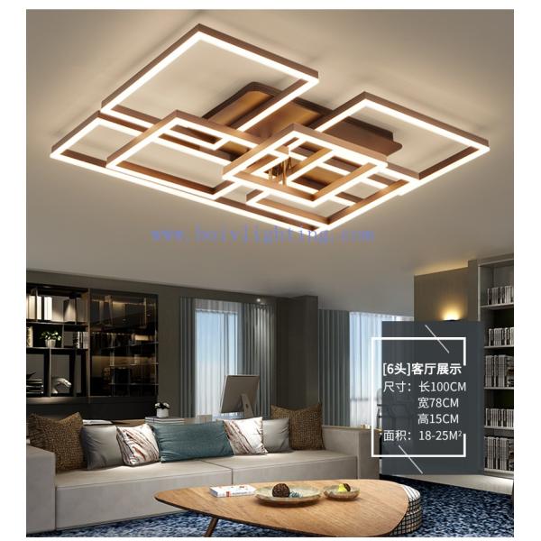 Decorative Modern Rectangle Acrylic LED Suspended Ceiling Lighting 580*450*110MM