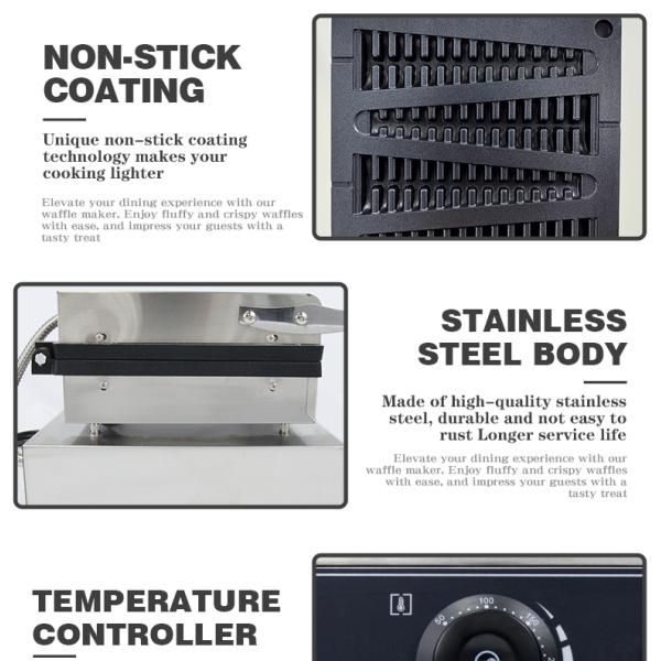 Christmas Tree Snack Making Machine with Open Mouth Taiyaki Function Waffle Maker