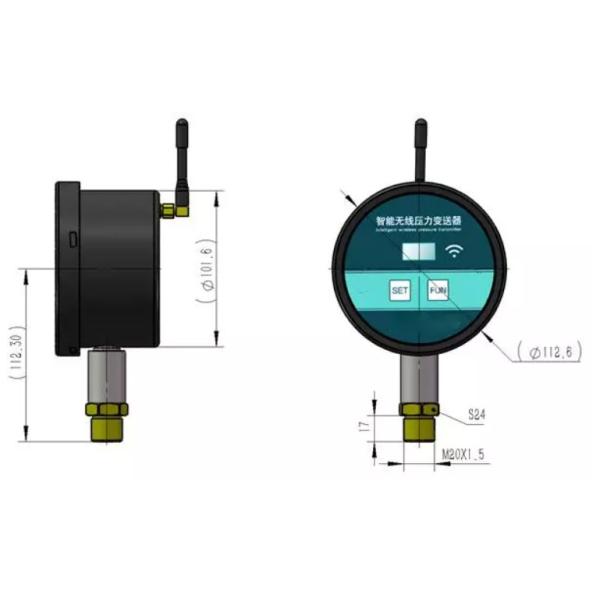 High Pressure IP65 Wireless Pressure Sensor Accuracy 0.5%