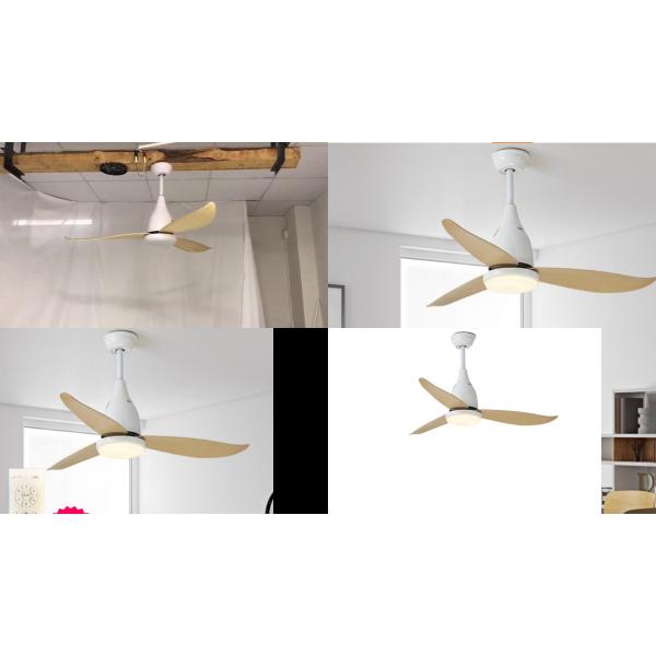 Wholesale Decorative Flush Mount LED Ceiling Fan , DC Ceiling Fan With Light And Remote
