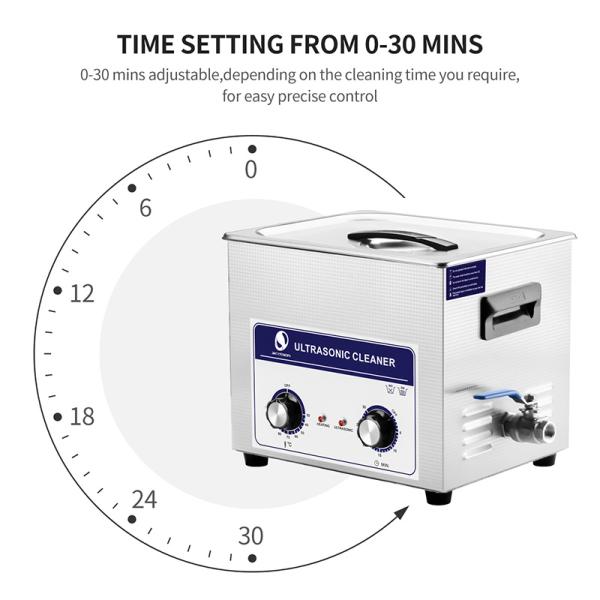 240w Skymen JP-040 Fuel Injector Ultrasonic Cleaner 10.8L Stainless Steel Basket