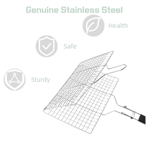 Multi Purpose Stainless Steel Bbq Grill Net Rectangular 30cm