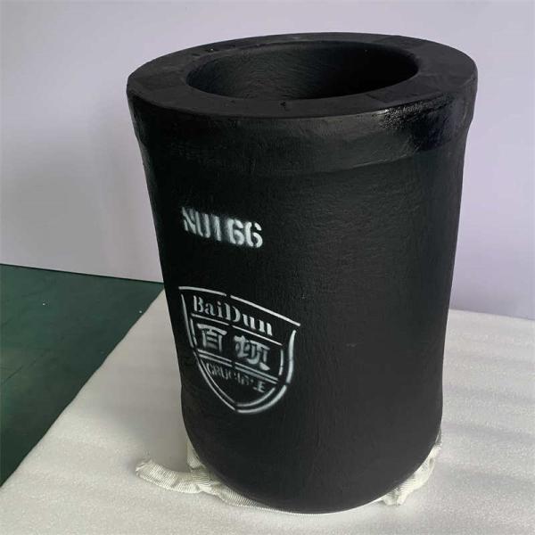 Cylindrical Induction Furnace Crucible Energy Saving Carborundum Large Graphite Crucible