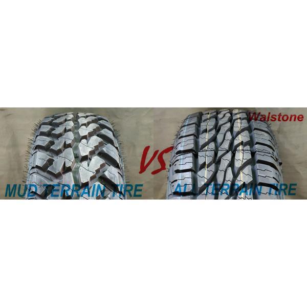 Black Color Mud Terrain Tyres Vs All Terrain Tires For 4- Wheel SUV & Jeep