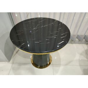 Quality Living Room 90cm 75cm Wrought Iron Marble Coffee Table wholesale