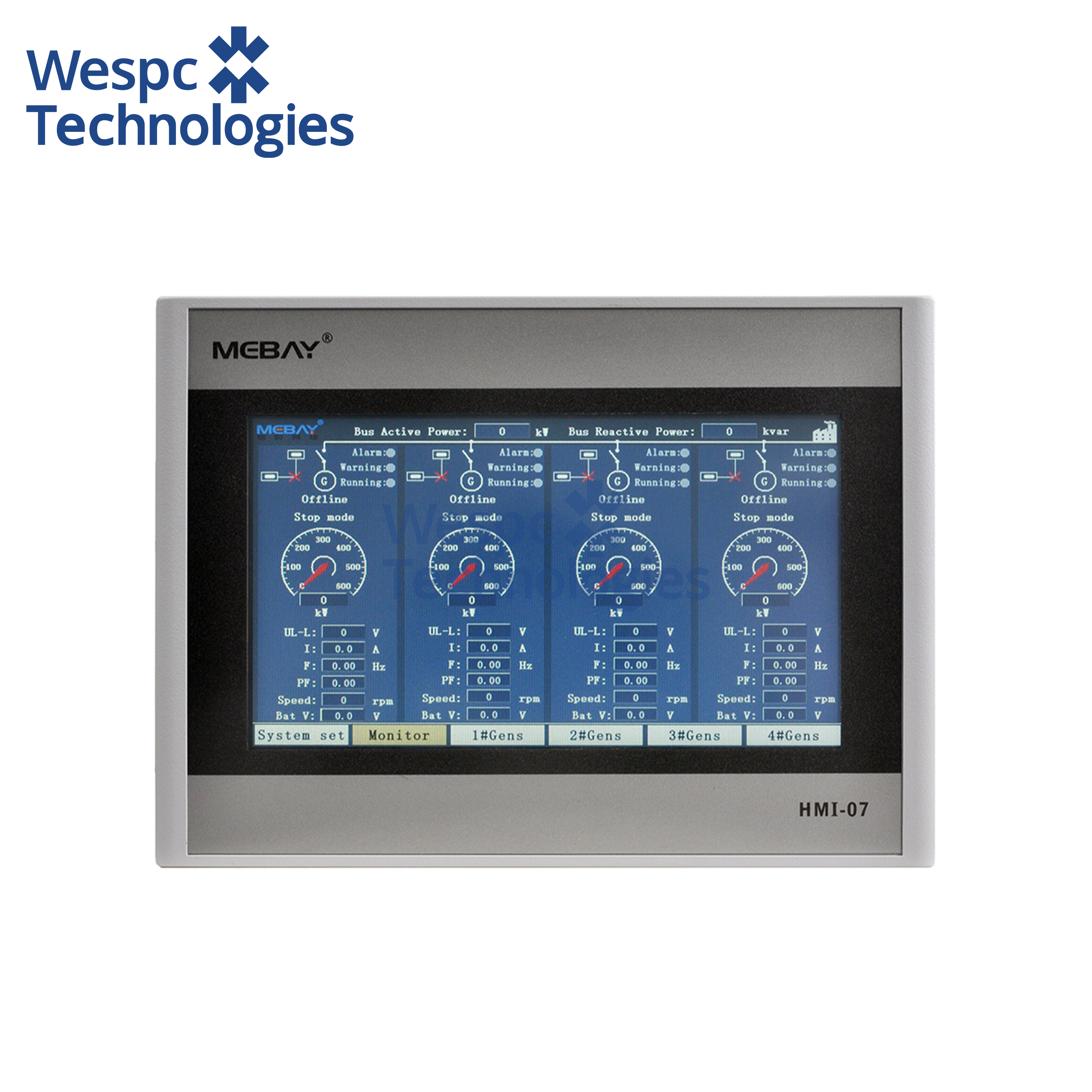 WESPC Original HMI-07 Generator Monitoring Controller Remote Genset Control