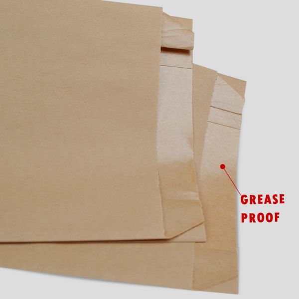 Food Grade Custom Printed Pinch Bottom Paper Bags Hot Dog Sandwich Packaging Brown White Kraft Paper Bag