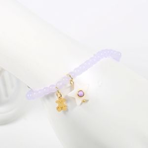 Buy cheap Star Handmade Beaded Bracelets for Lady / White Wedding Jewellery from wholesalers