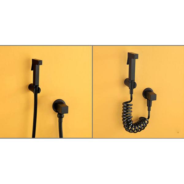 Square High Pressure Solid Brass Bathroom Toilet Bidet Sprayer New Matte Black