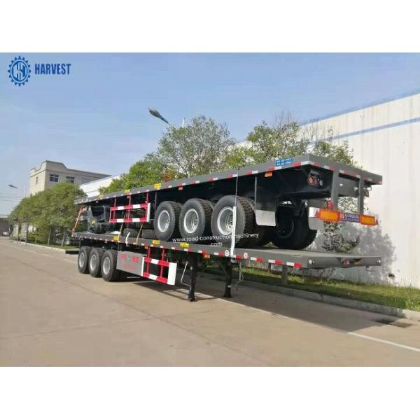 100 Ton 8 Axles Q345B 40ft Carbon Steel Flatbed Trailers