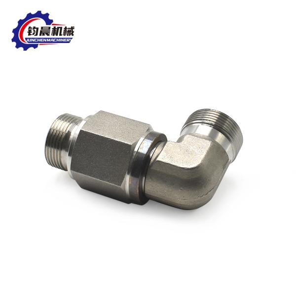 OEM Hydraulic Carbon Steel 90 Degree Elbow Pipe Joint Customized for Pressure Thread