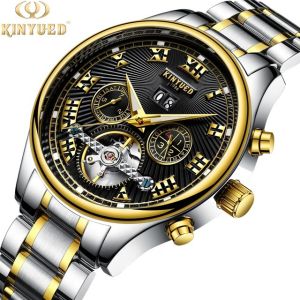 China Black Dial  Tourbillon Mechanical Watch Stainless Steel Skeleton Watch on sale